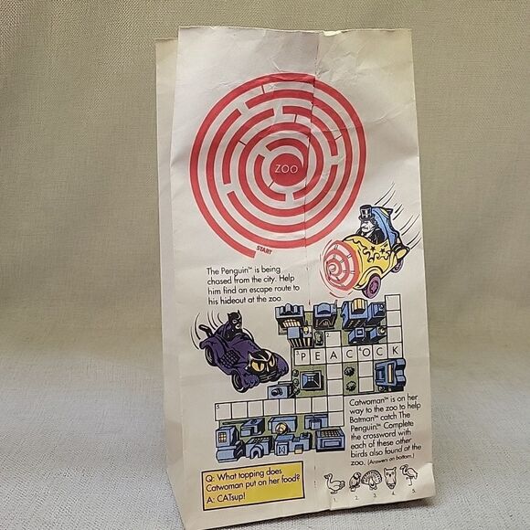 Batman Happy Meal Paper Bag, 2 Cars, Batman Magnifying Glass Mask, Glasses, (2) - Picture 3 of 14